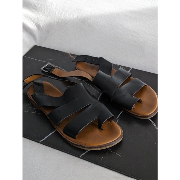 Gladiator Black Leather Sandals by Franco Sarto | Size 8.5 - Picture 1 of 5